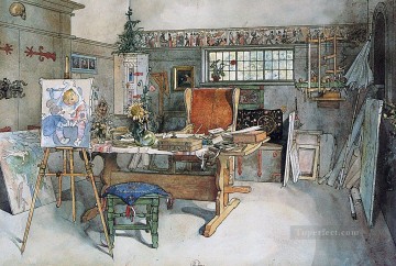  1895 Obras - el estudio 1895 Carl Larsson